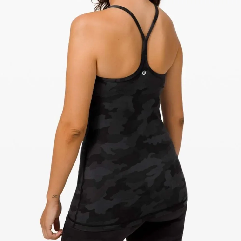 Lululemon Power Y Tank Everlux Heritage 365 Camo Deep Coal Multi 10